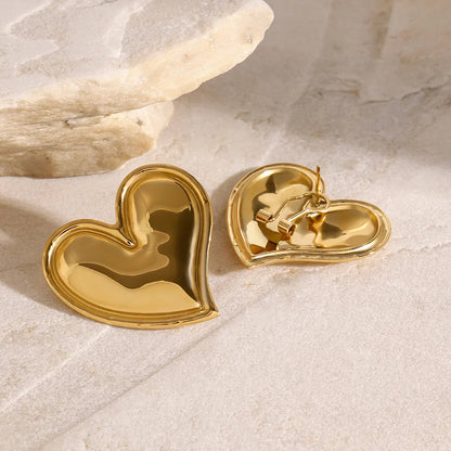 [GALE]Liora Gold Heart Earrings
