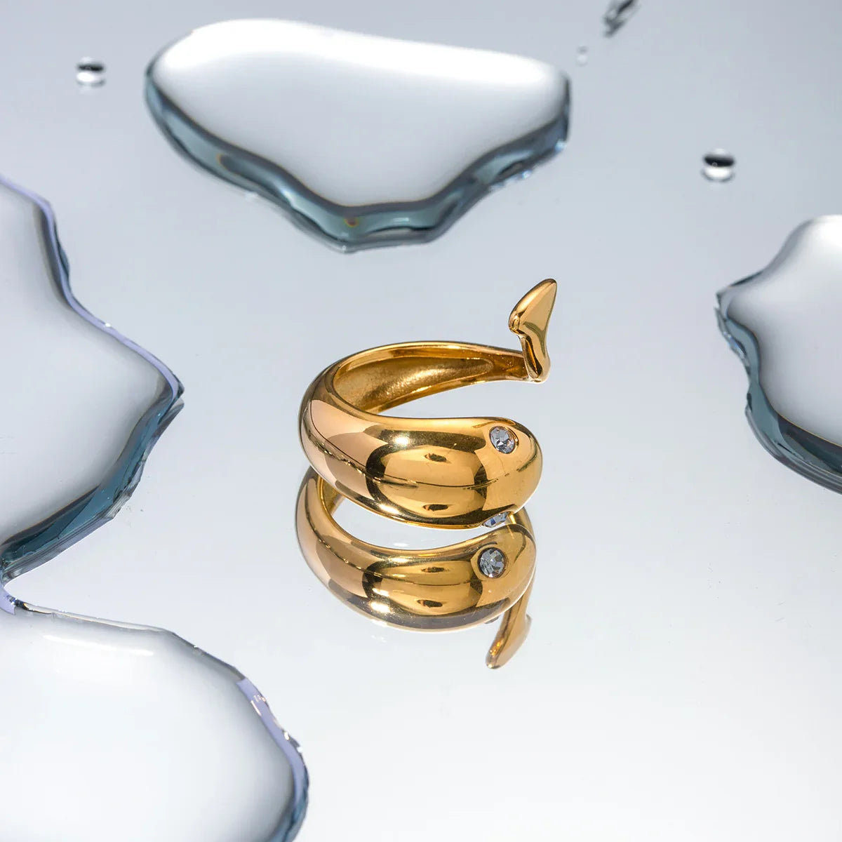 [GALE]Etta Gold Serpent Ring