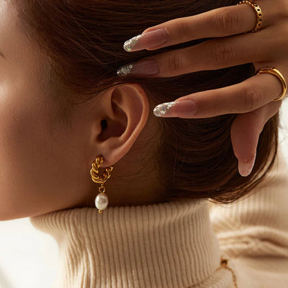 [GALE]Emma Pearl Earrings