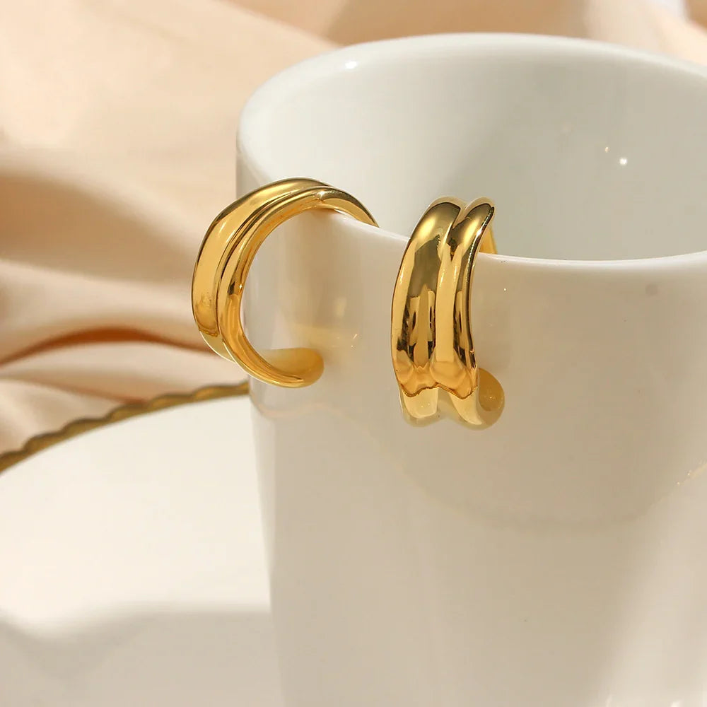 [GALE]Emily Wave Earrings
