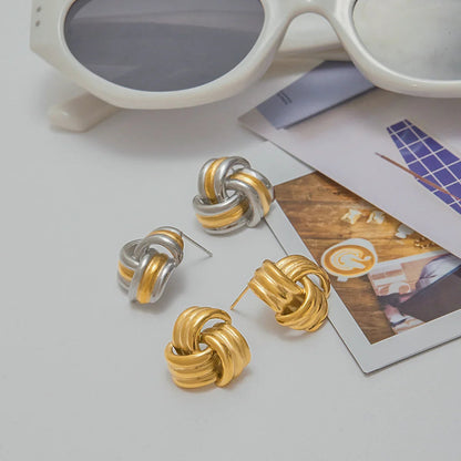 [GALE]Avielle Chunky Gold Knot Earrings