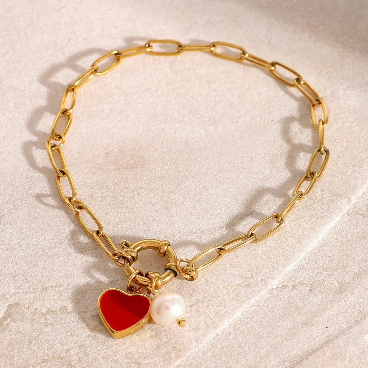 [GALE]Tanya Heart Pearl Bracelet