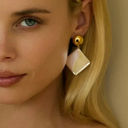 [GALE]Kelly Geometric Drop Earrings