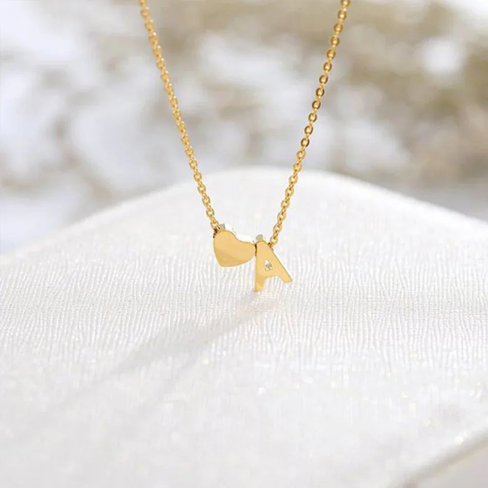 [GALE]Ria Initial Letter Gold Necklace