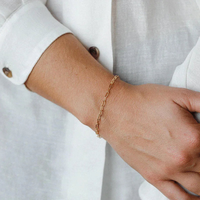 [GALE]Maybelle Gold Paperclip Chain Bracelet