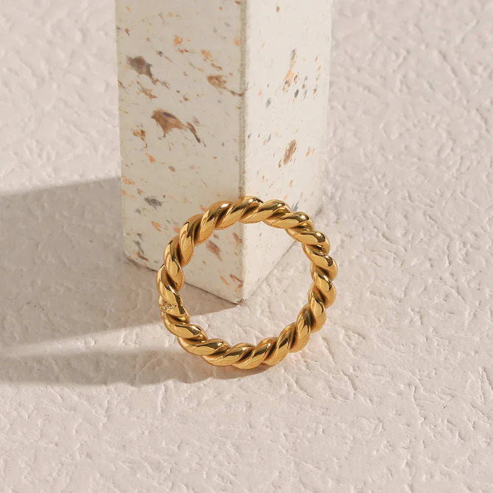 [GALE]Melody Gold Twist Ring