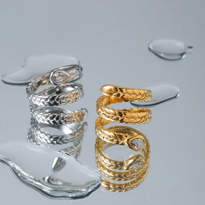 [GALE]Davina Gold Serpent Ring