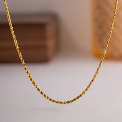 [GALE]Calle Rope Chain Gold Necklace