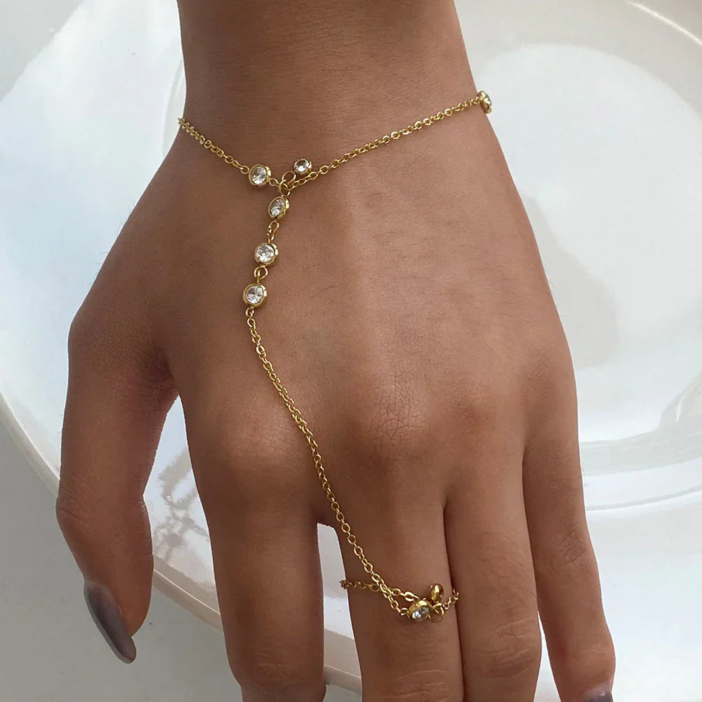 [GALE]Elina Diamond Hand Chain