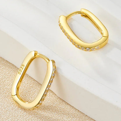 [GALE]Melissa Oval Hoop Earrings