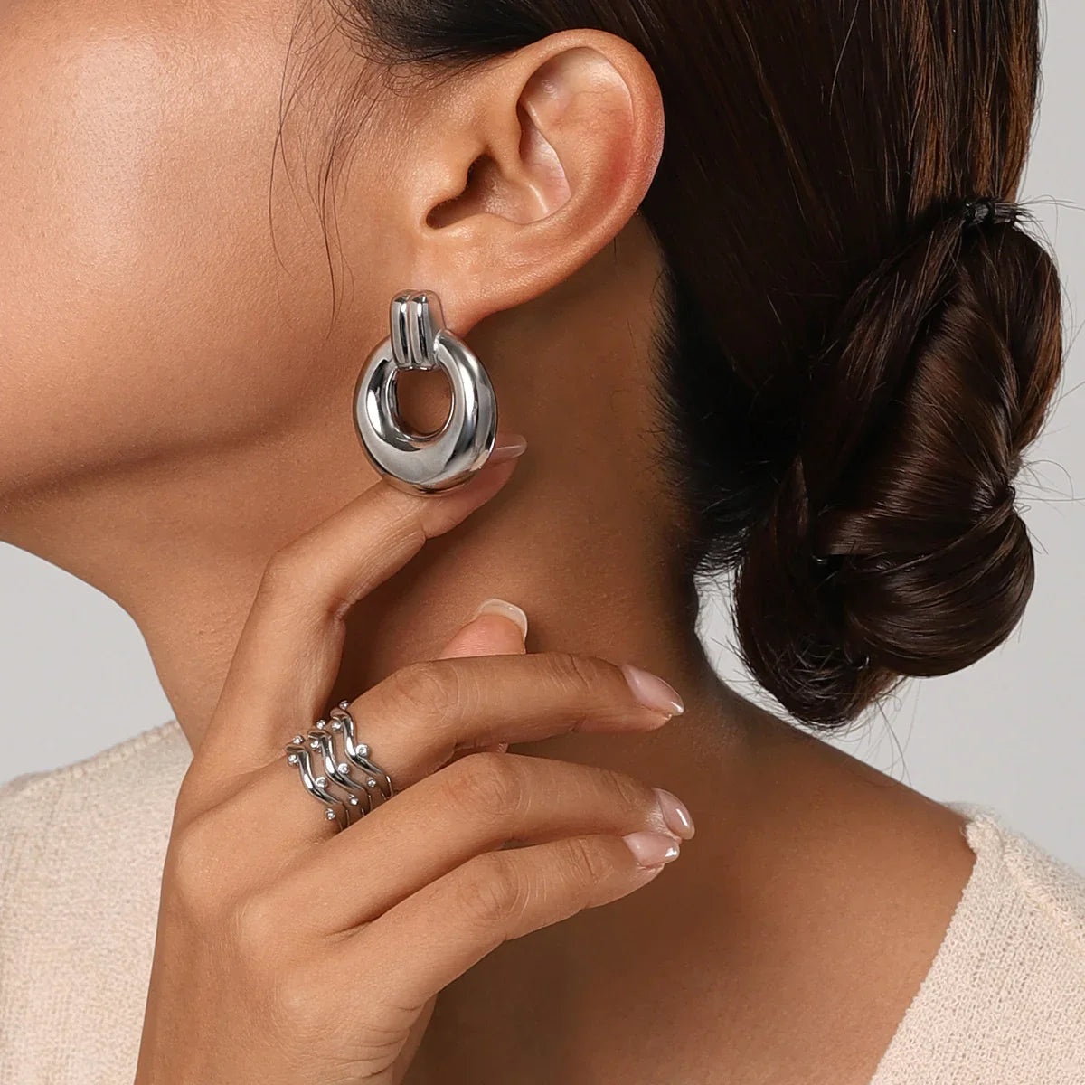 [GALE]Lillian Silver Earrings
