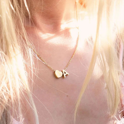 [GALE]Ria Initial Letter Gold Necklace