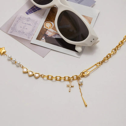 [GALE]Zeraphine Diamond Pearl Gold Necklace