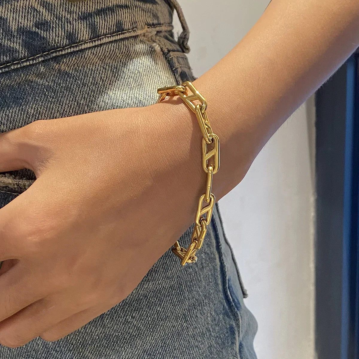 [GALE]Melissa Gold Chain Bracelet