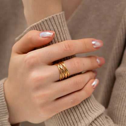 [GALE]River Gold Ring