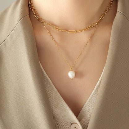 [GALE]Tropica Freshwater Pearl Necklace