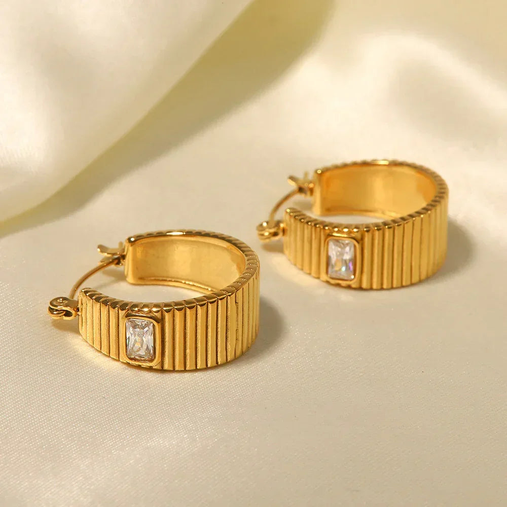 [GALE]Carole Gold Hoop Earrings