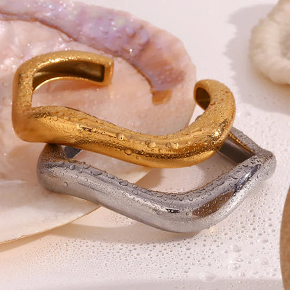 [GALE]Zaria Asymmetrical Gold Bangle