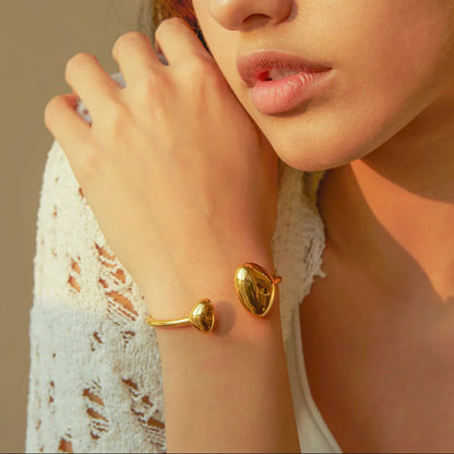 [GALE]Mallory Minimalist Gold Cuff