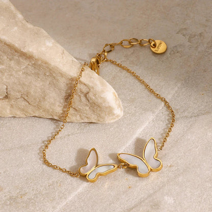 [GALE]Blaire Butterfly Pearl Bracelet