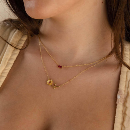 [GALE]Maribelle Birth Flower Gold Necklace