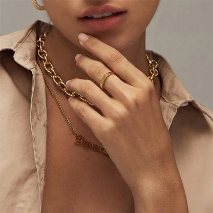 [GALE]Sasha Geometric Gold Ring
