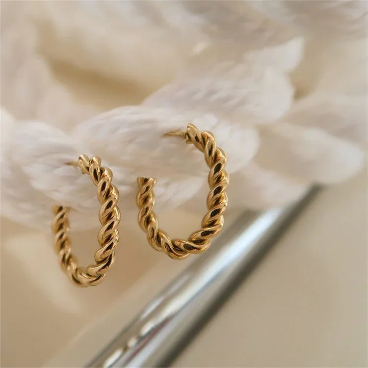 [GALE]Gigi Twist Gold Earrings
