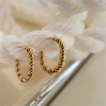 [GALE]Gigi Twist Gold Earrings