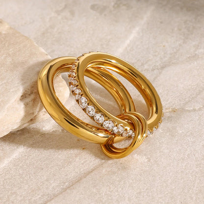 [GALE]Alison Stacked Diamond Ring