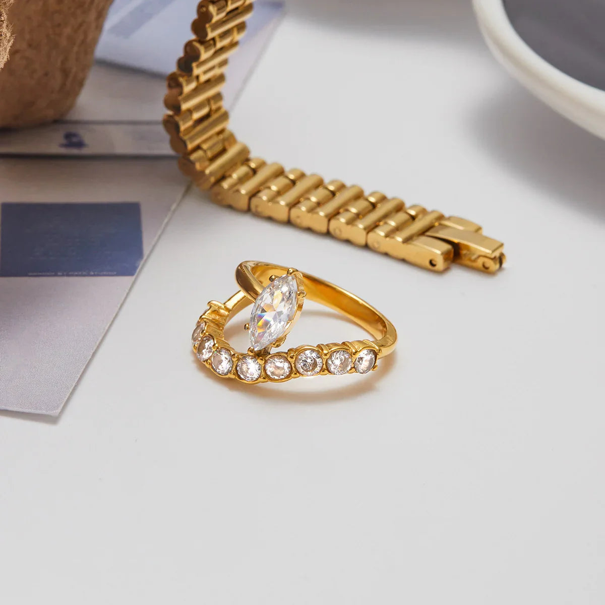 [GALE]Calina Marquise Diamond Ring