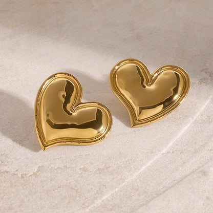 [GALE]Liora Gold Heart Earrings