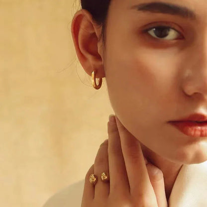 [GALE]Bold Round Hoops