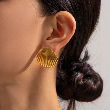 [GALE]Nicole Seashell Gold Earrings
