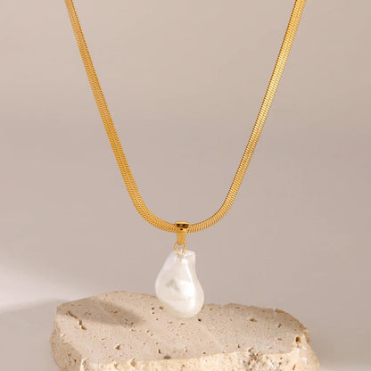 [GALE]Glorietta Herringbone Pearl Necklace