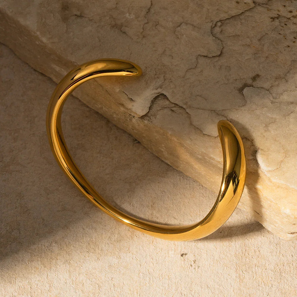 [GALE]Audrina Contemporary Gold Bangle