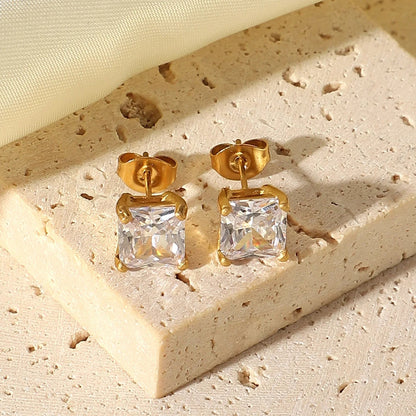 [GALE]March Solitaire Gold Earrings