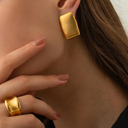 [GALE]Olive Gold Earrings