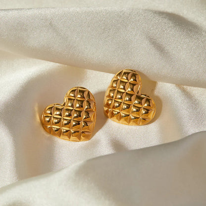 [GALE]Irina Gold Heart Earrings