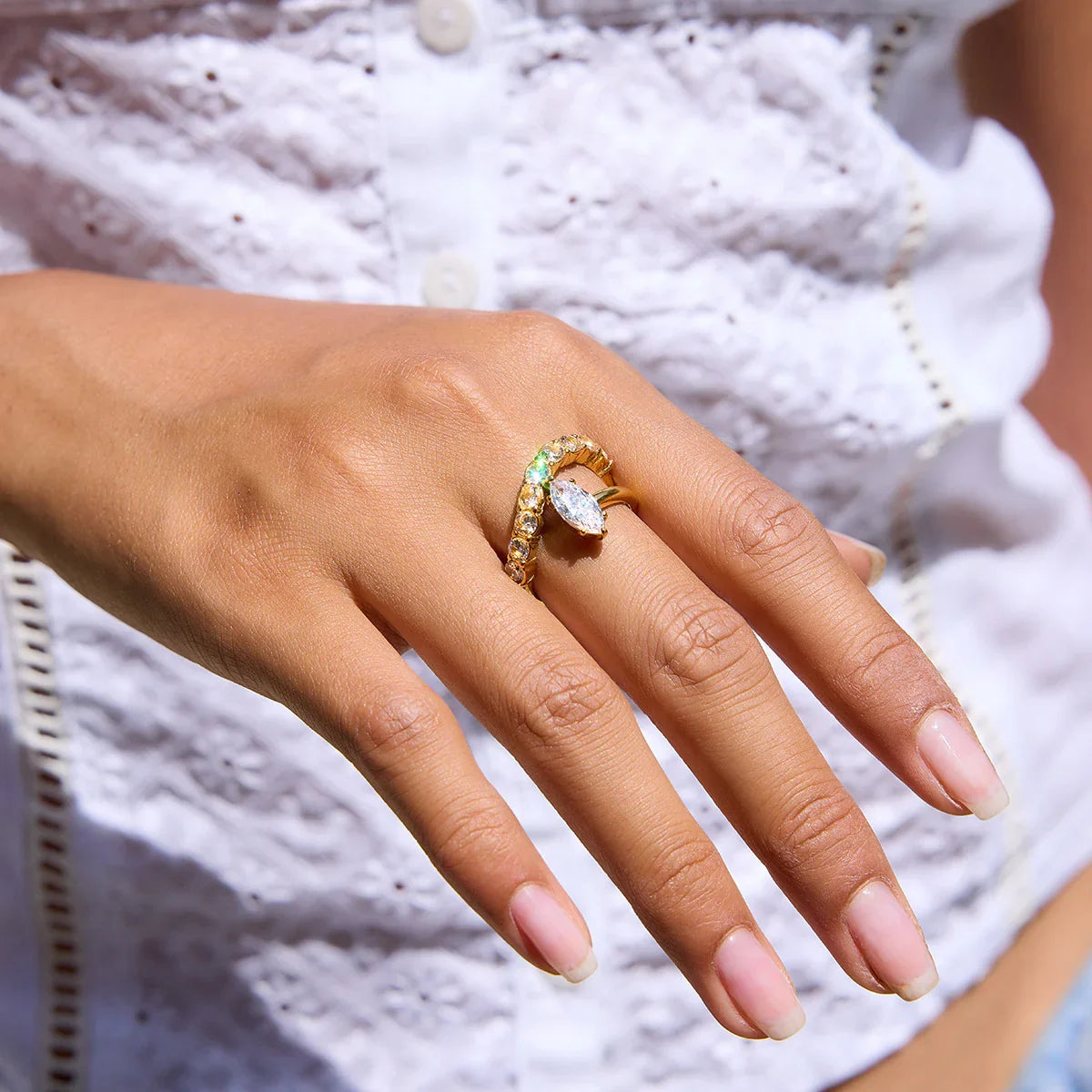 [GALE]Calina Marquise Diamond Ring