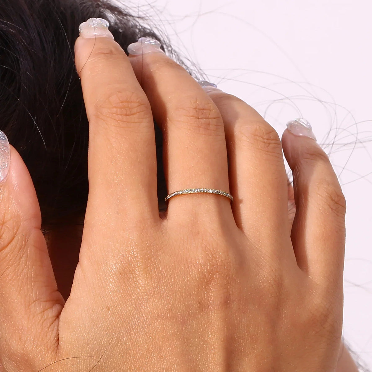 [GALE]Zarra Paved Gold Ring