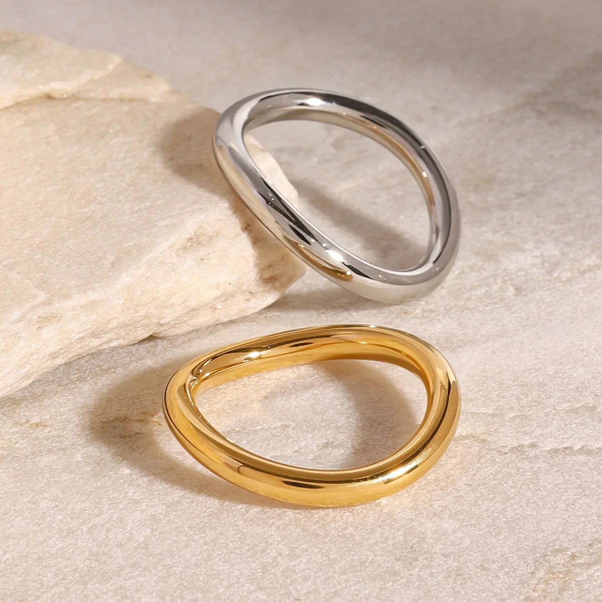 [GALE]Miley Gold & Silver Layered Rings
