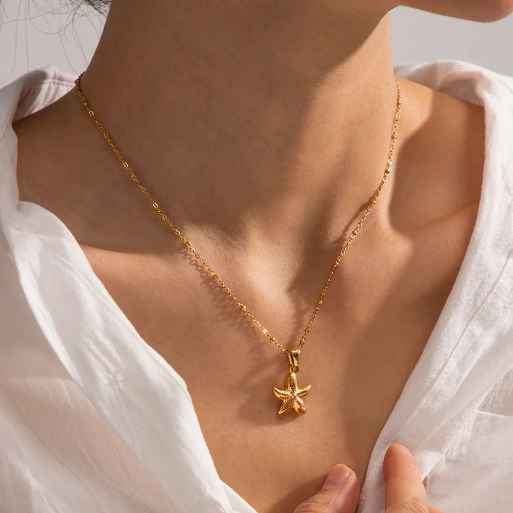 [GALE]Emmie Gold Starfish Pendant