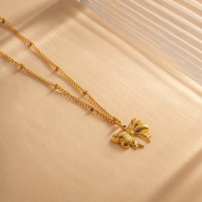 [GALE]June Bow Necklace