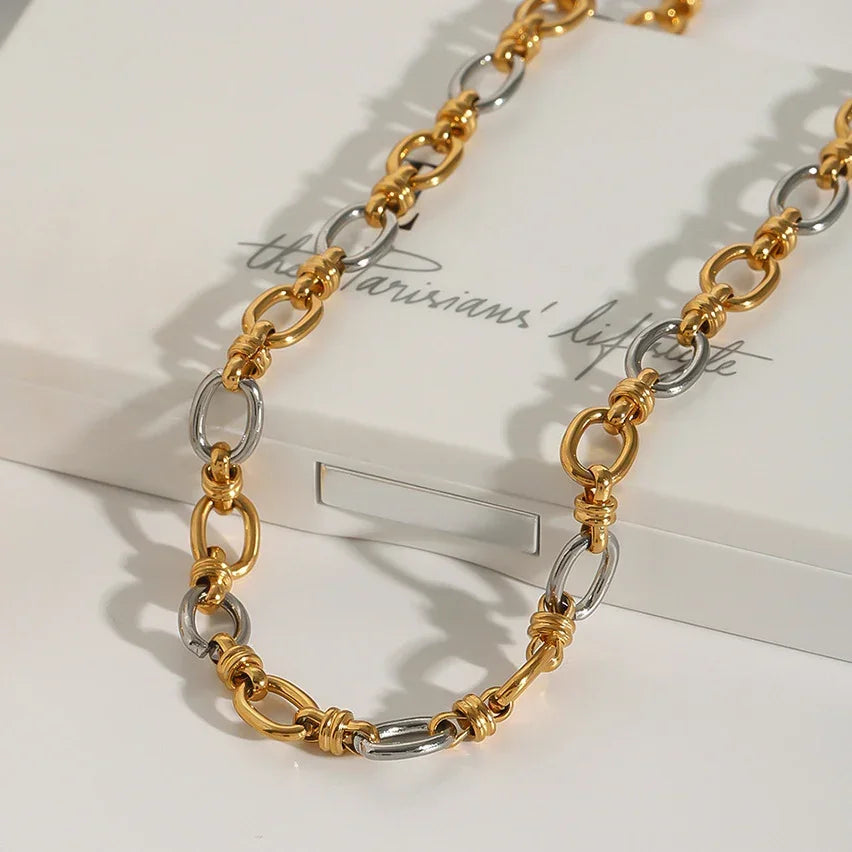 [GALE]Addison Two Tone Gold Necklace