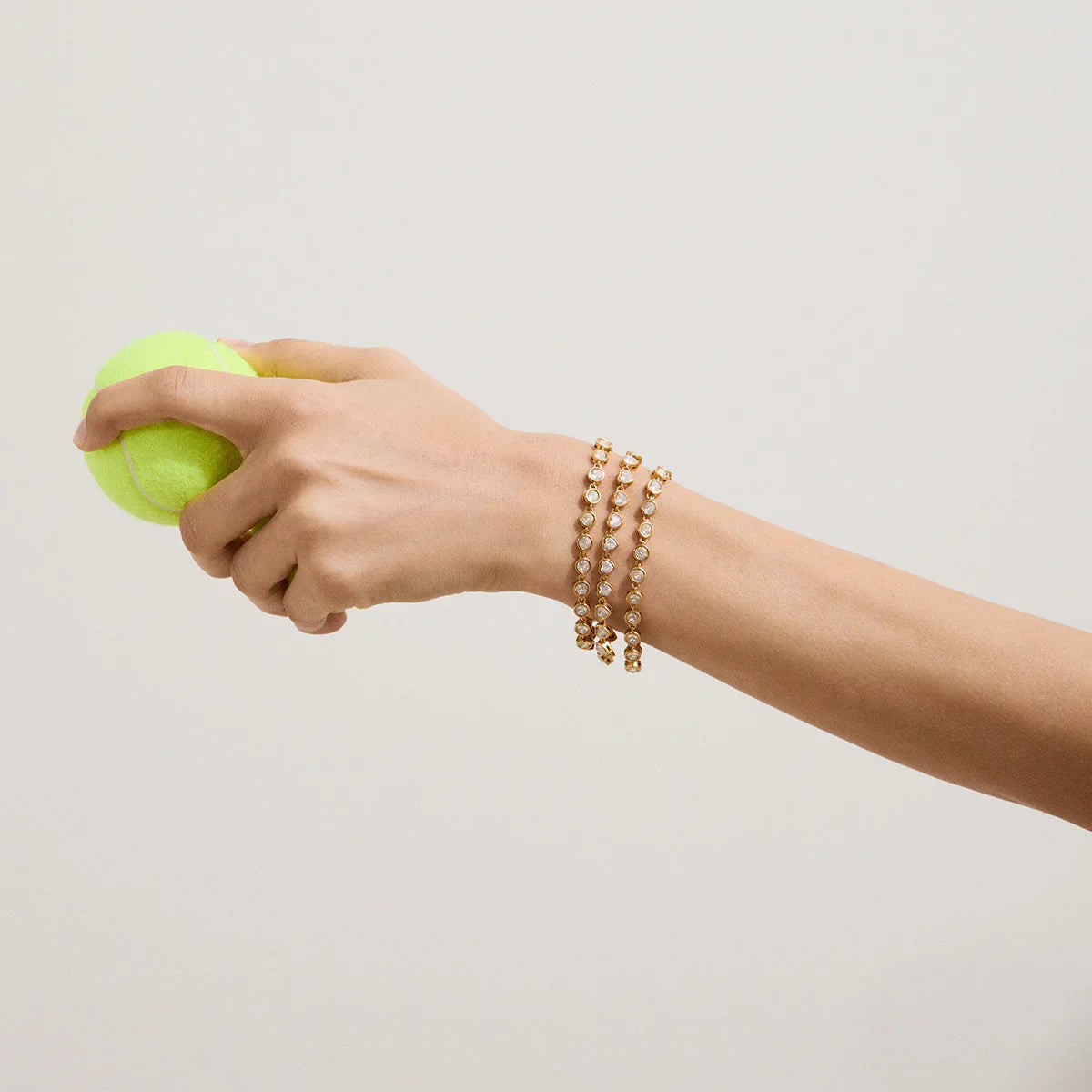 [GALE]Romani Heart Shaped Tennis Bracelet