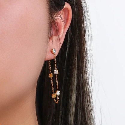 [GALE]Iris Diamond Earrings
