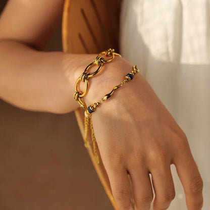 [GALE]Quintessa Layered Chain Pearl Bracelet