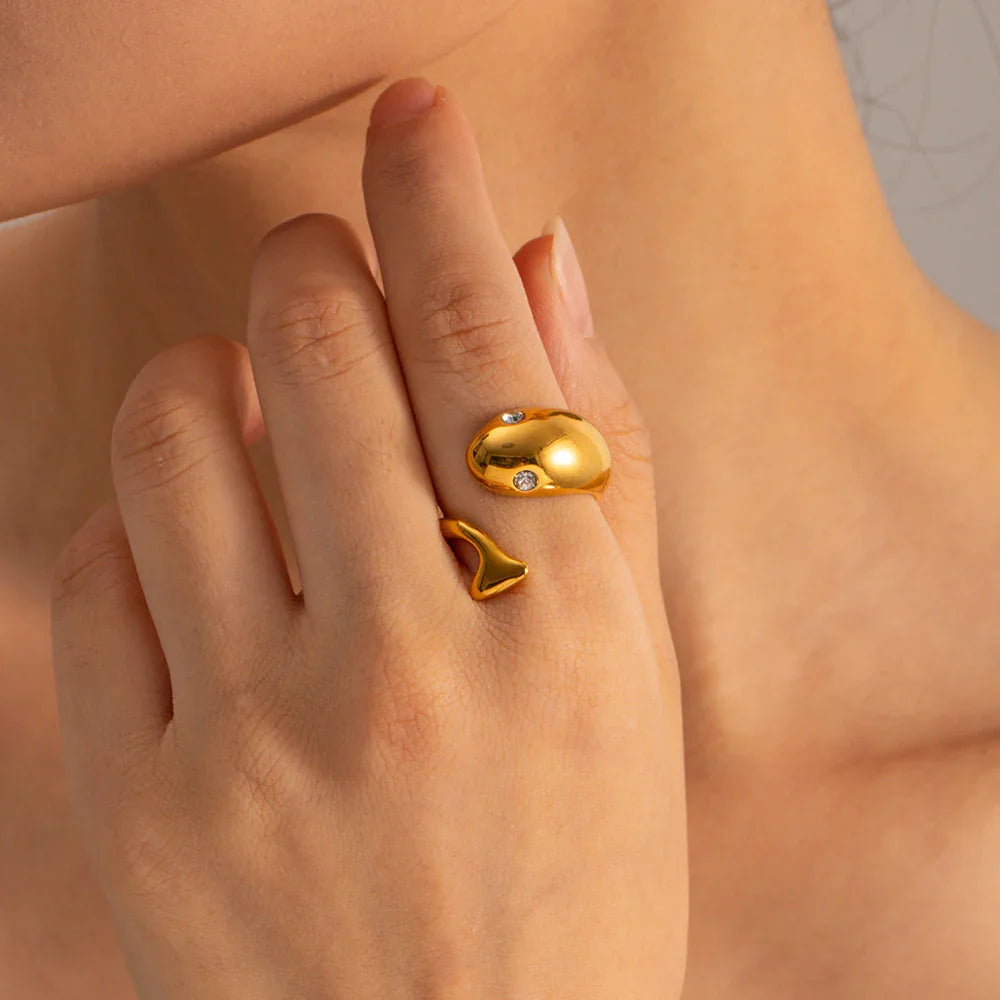 [GALE]Etta Gold Serpent Ring
