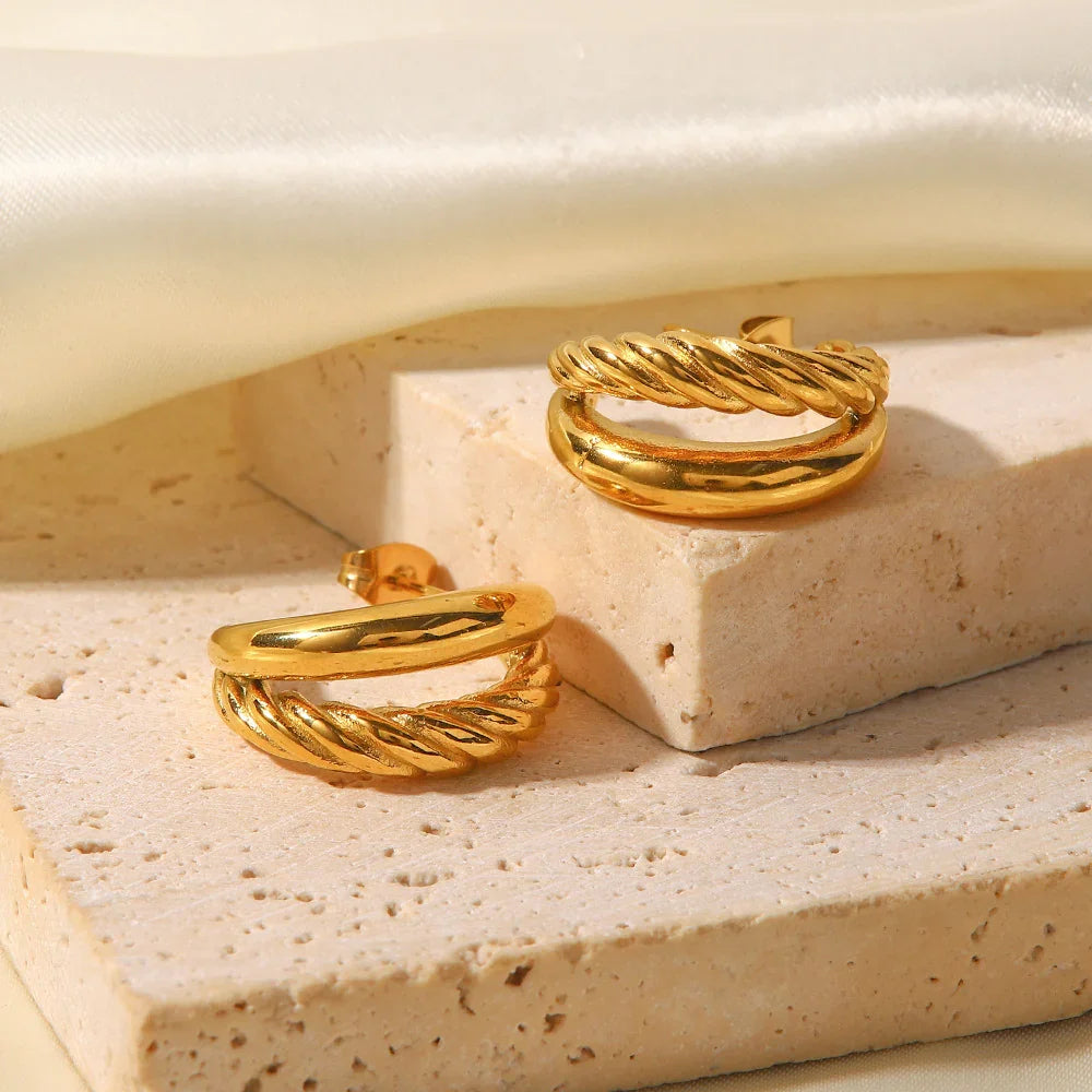 [GALE]Cecilia Layered Earrings