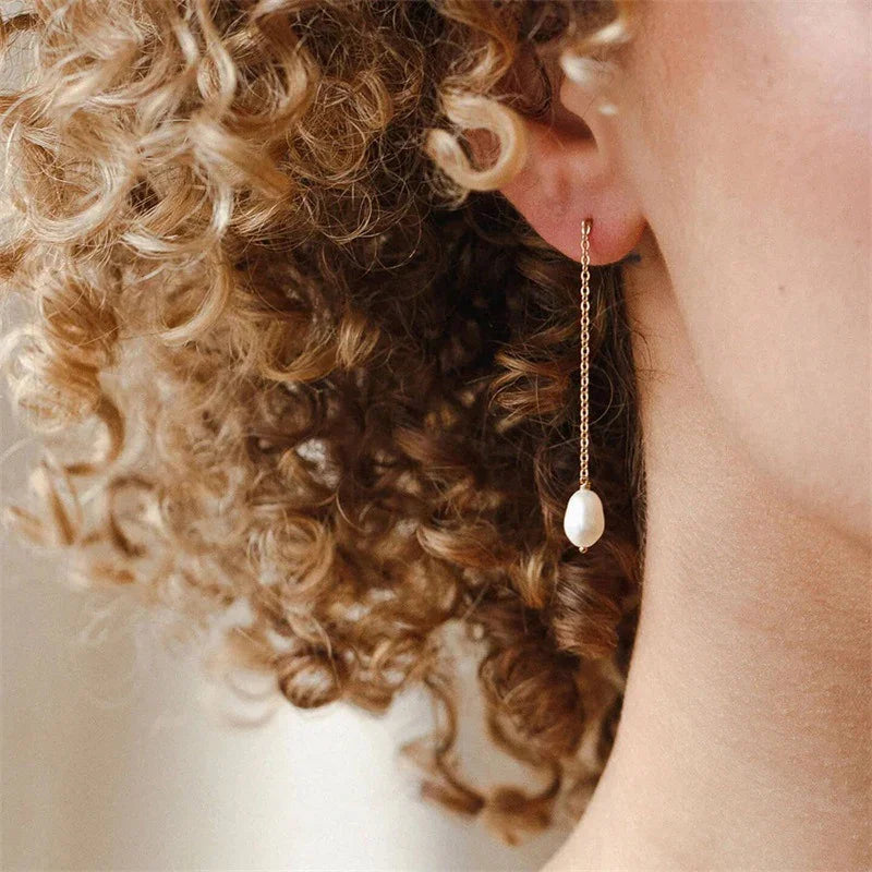 [GALE]Tessa Pearl Tassel Earrings